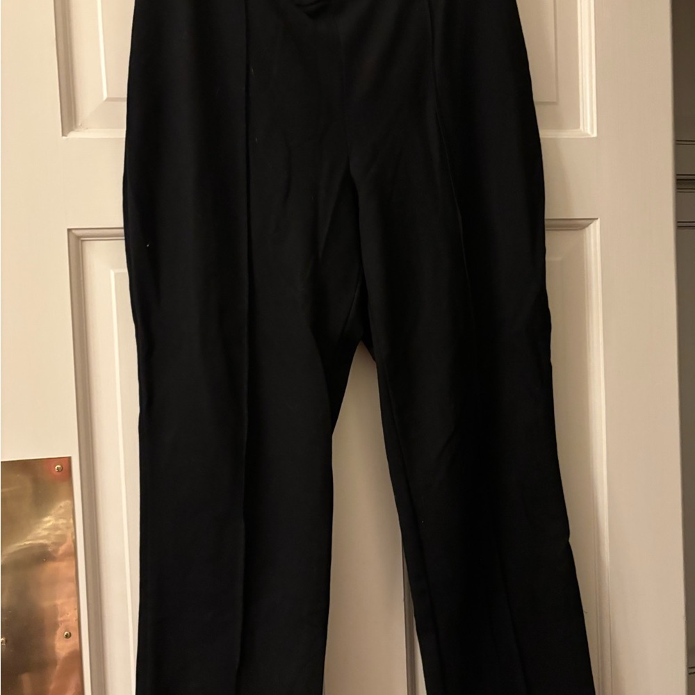 Christian Siriano Black Straight-Leg Pants